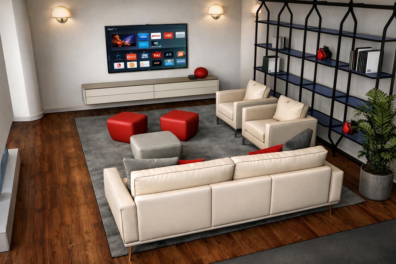 Private Media Lounge — Living & media wall