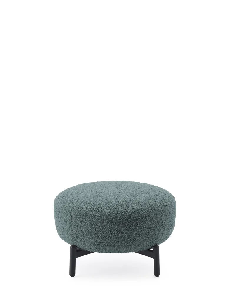 Lunam Pouf Curly — Petrolio, packshot ufficiale